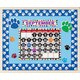 Blue with White Paw Prints Straight Border Trim Alternate Image A