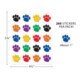 Colorful Paw Prints Stickers Valu-Pak Alternate Image SIZE