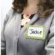 Lime Polka Dots 2 Name Tags/Labels Alternate Image B