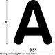 Black Classic 4" Letters Uppercase Pack Alternate Image SIZE