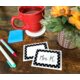 Black Polka Dots 2 Name Tags/Labels Alternate Image A