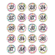 Confetti Numbers Stickers Alternate Image B