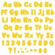 Yellow Gold Funtastic 4" Letters Combo Pack Alternate Image D