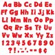 Red Funtastic 4" Letters Combo Pack Alternate Image E
