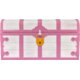 Pink and White Treasure Chest with Lock and Key Alternate Image A