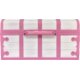 Pink and White Treasure Chest with Lock and Key Alternate Image B