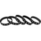 Black with White Paw Prints Wristbands Alternate Image A