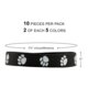 Black with White Paw Prints Wristbands Alternate Image SIZE