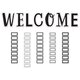 Black and White Welcome Bulletin Board Alternate Image A