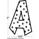 Black Painted Dots on White 7" Fun Font Letters Alternate Image SIZE