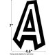 Black and White 7" Fun Font Letters Alternate Image SIZE