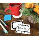 Black and White Painted Dots Name Tags/Labels - Multi-Pack Alternate Image A