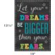 Let Your Dreams Be Bigger Than Your Fears Positive Poster Alternate Image SIZE