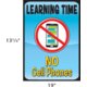 Learning Time, No Cell Phones Positive Poster Alternate Image SIZE