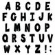 Black Stitch 7" Fun Font Letters Alternate Image C