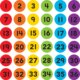 Spot On Carpet Markers Numbers 1-36 - 4" Alternate Image A