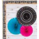 Chalkboard Brights Hanging Paper Fans Alternate Image A