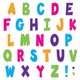 Multi Bright Stitch 7" Fun Font Letters Alternate Image E
