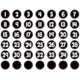 Black and White Numbers Magnetic Accents Alternate Image A