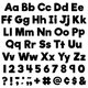 Black 4" Everyday Letters Combo Pack Alternate Image C