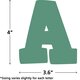 Eucalyptus Green 4" Bold Block Letters Combo Pack Alternate Image SIZE