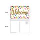 Confetti Welcome Postcards Alternate Image SIZE