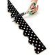 Black Polka Dots Scalloped Rolled Border Trim Alternate Image B