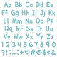 Light Turquoise 4" Modern Classic Letters Combo Pack Alternate Image C