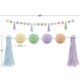 Pastel Pop Pom-Poms and Tassels Garland Alternate Image SIZE