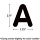 Black 2" Classic Letters Uppercase Pack Alternate Image SIZE