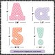 Cool for School Checkers 4" Bold Block Letters Combo Pack Alternate Image SIZE