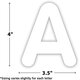 White 4" Classic Self-Adhesive Letters Uppercase Alternate Image SIZE