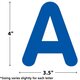 Blue 4" Classic Self-Adhesive Letters Uppercase Alternate Image SIZE