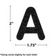 Black Glitz 2" Classic Self-Adhesive Letters Uppercase Alternate Image SIZE