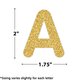 Gold Glitz 2" Classic Self-Adhesive Letters Uppercase Alternate Image SIZE