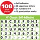 Brights 4" Classic Self-Adhesive Letters Uppercase Alternate Image A