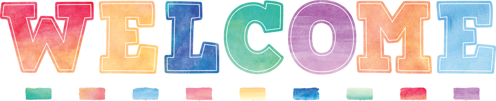 Watercolor Welcome Bulletin Board