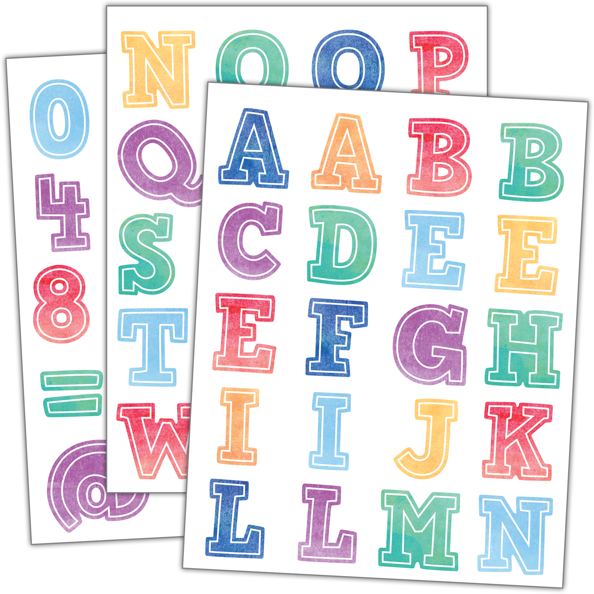 Watercolor Alphabet Stickers - TCR8196 | Teacher Created Resources