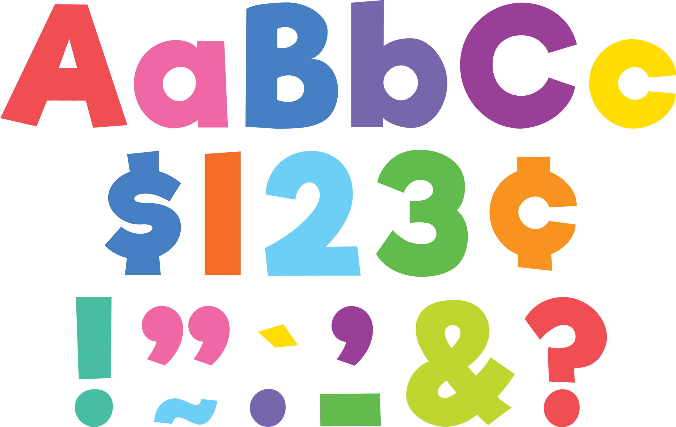 Color Combo Letters Colorful 4