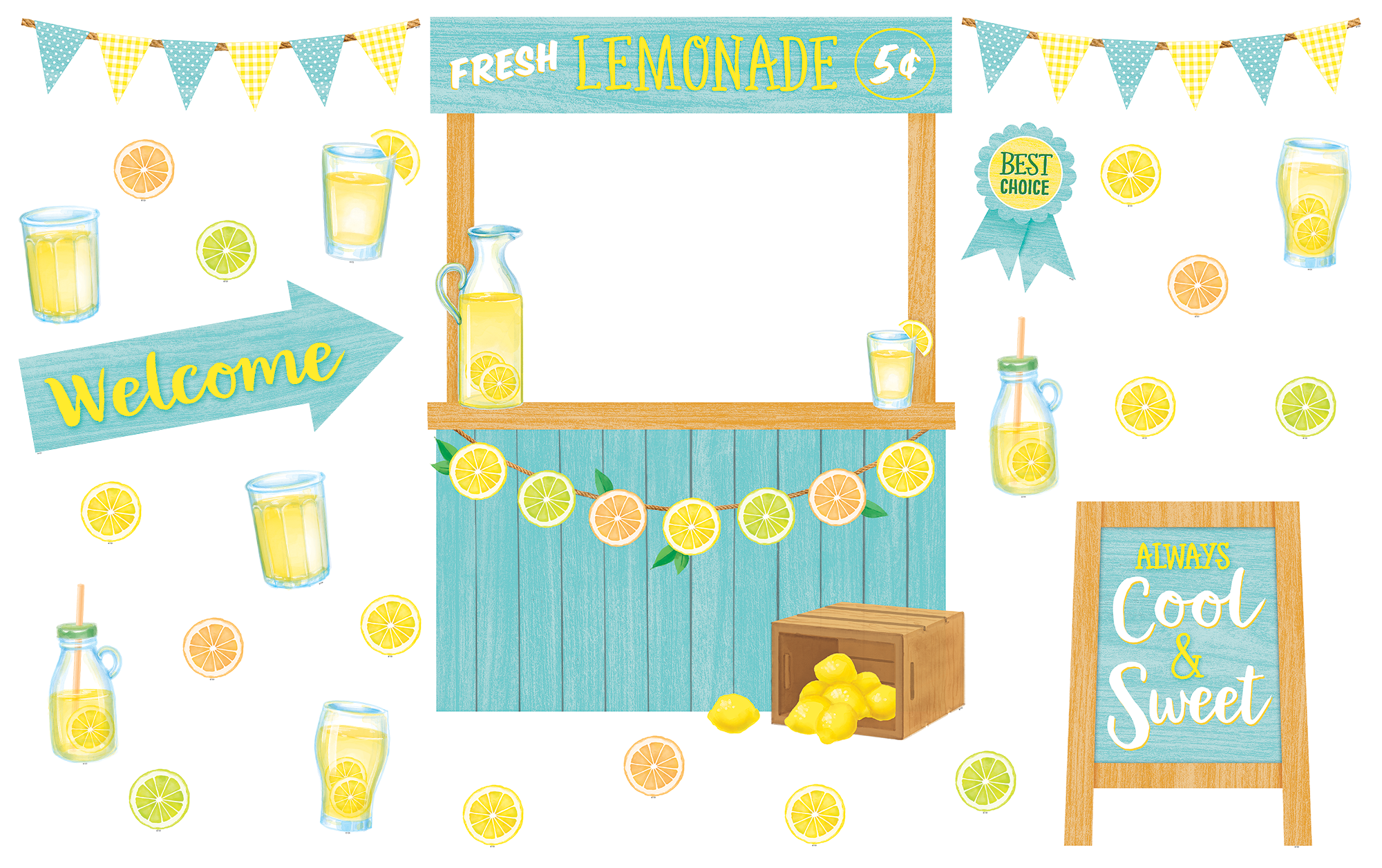 Lemon Zest Lemonade Stand Bulletin Board - TCR8491 | Teacher Created