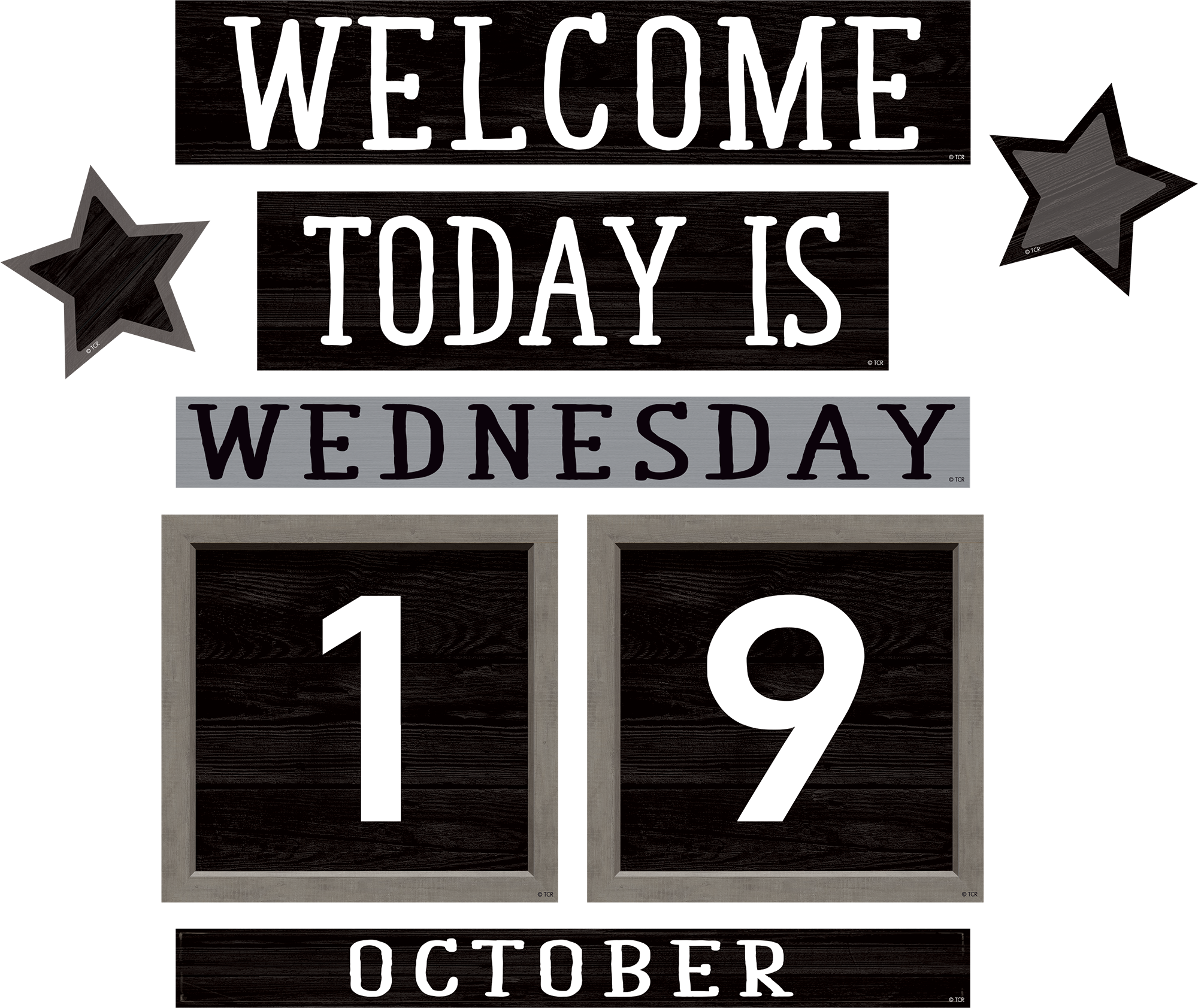 Modern Farmhouse Perpetual Calendar Mini Bulletin Board