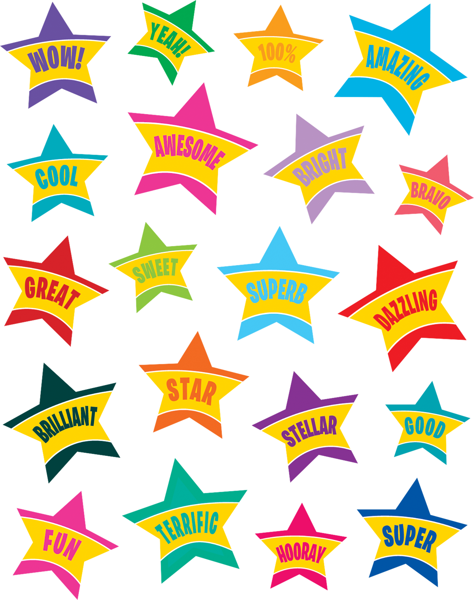 Fancy Stars Stickers by Teacher Created Resources