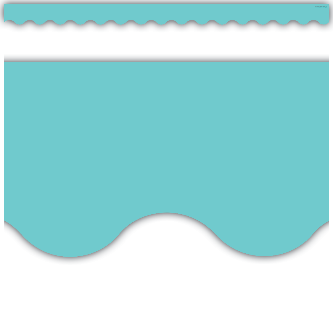 Light Turquoise Scalloped Border Trim - TCR8736 | Teacher Created Resources