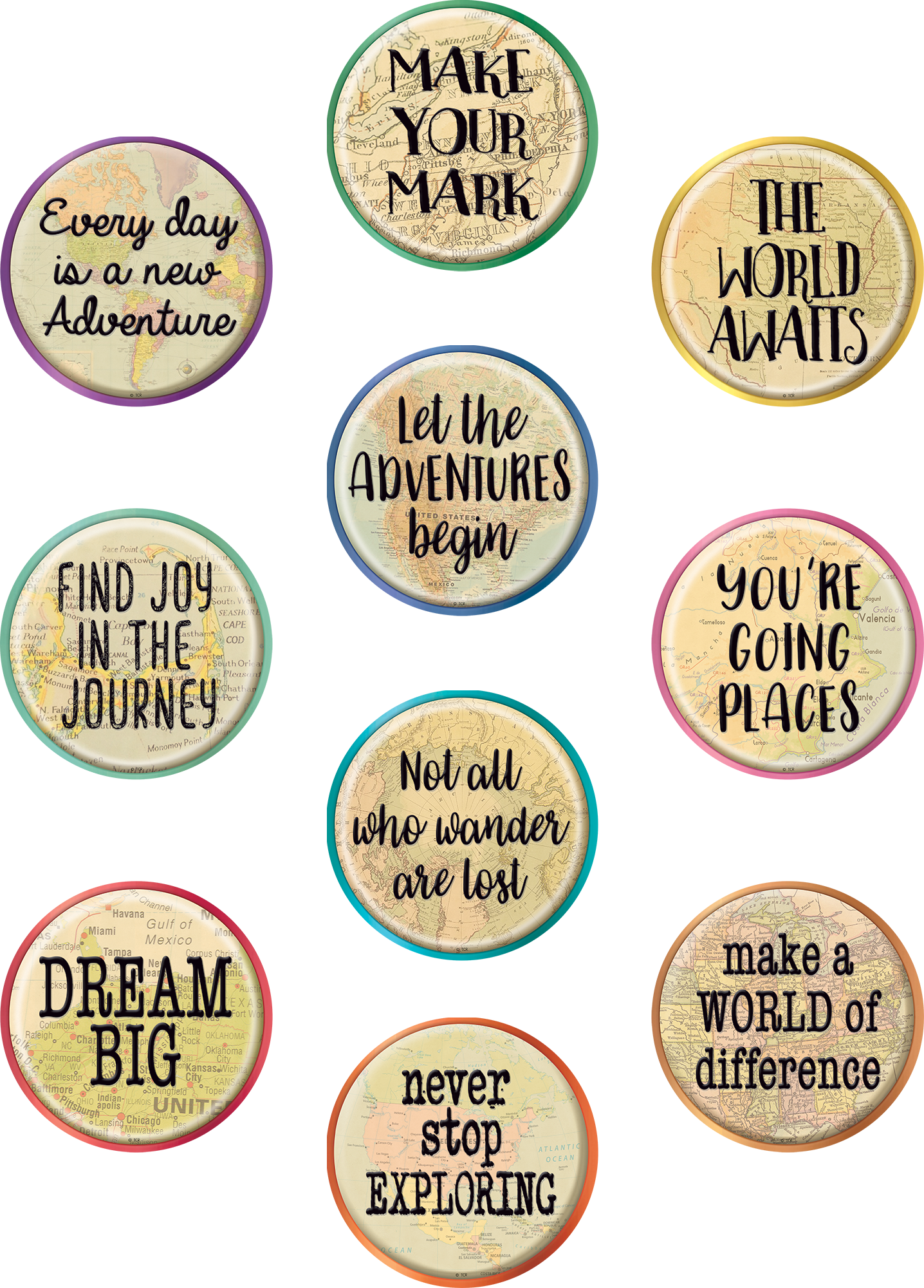 Travel the Map Positive Sayings Accents - TCR8809 | Teacher Created ...