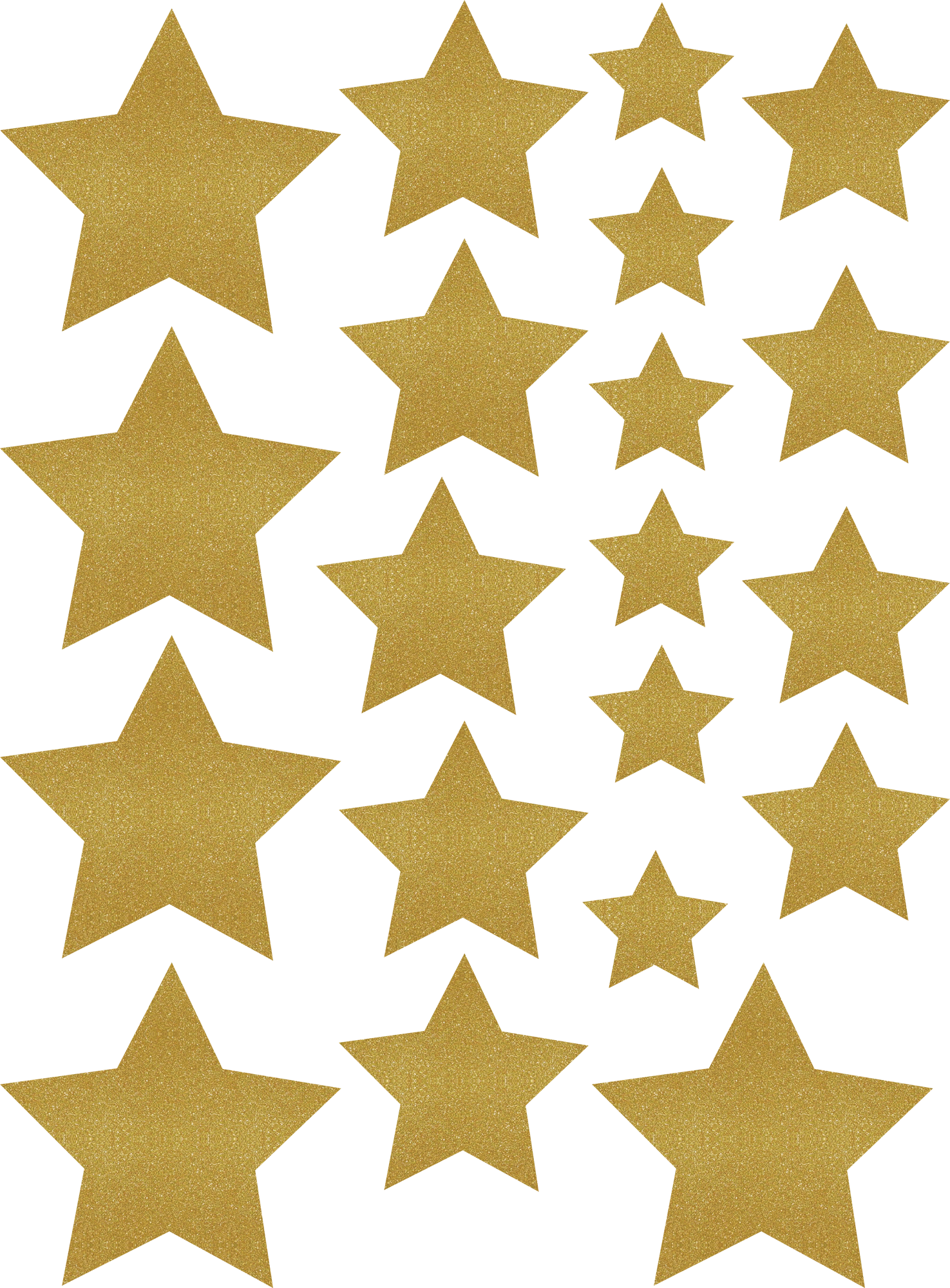 Gold Shimmer Stars Accents - Assorted Sizes