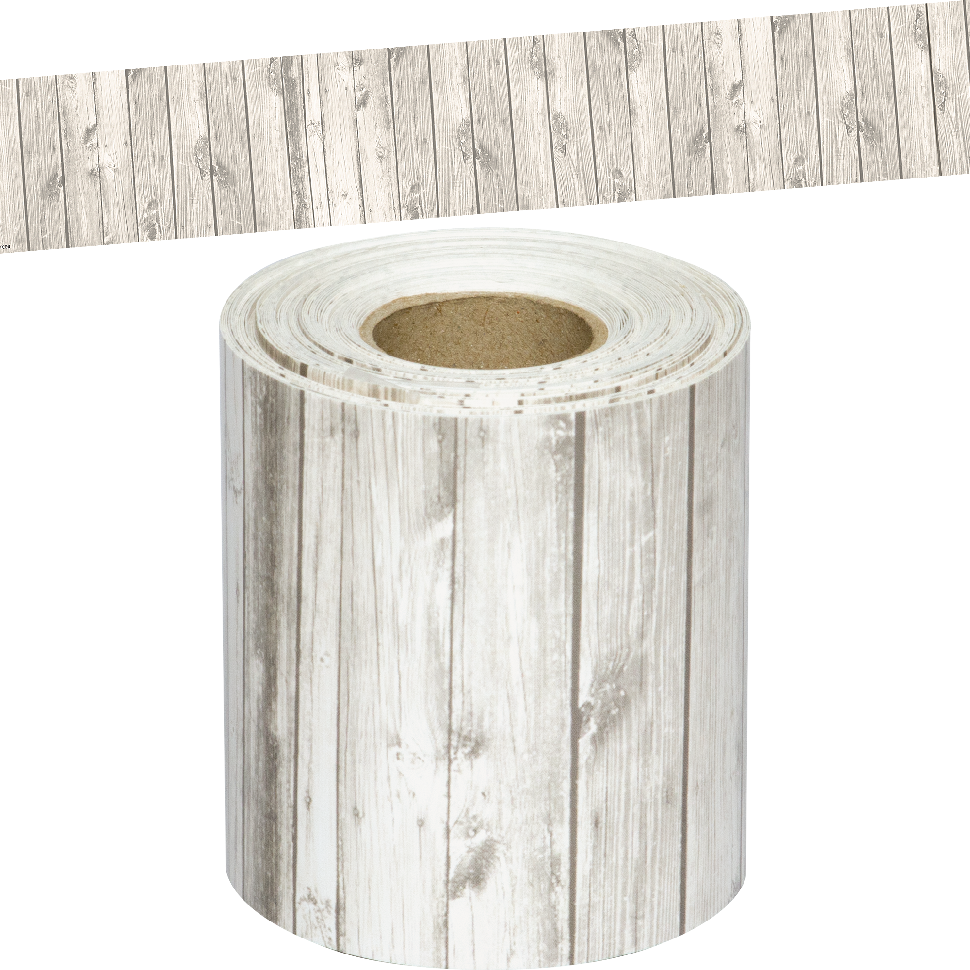 White Wood Straight Rolled Border Trim