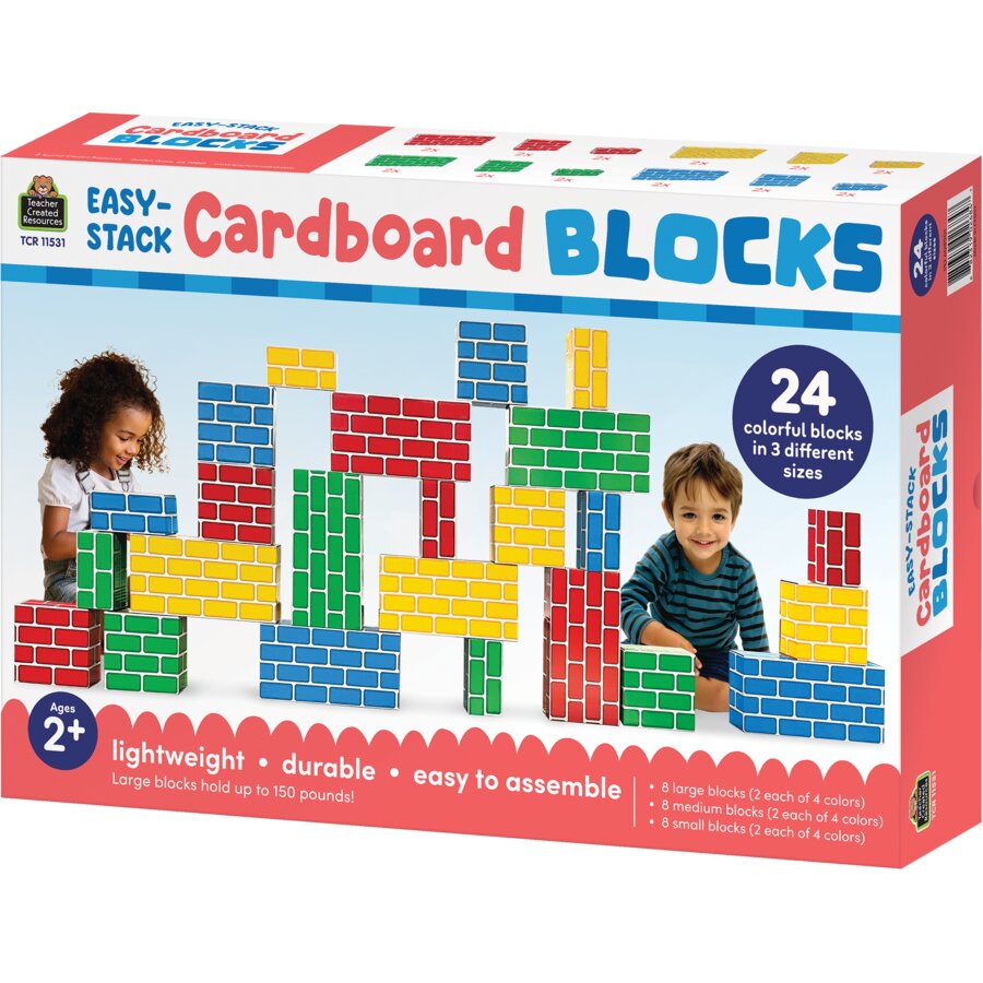 Easy-Stack Cardboard Blocks (24-Piece Set) TCR11531 Teacher
