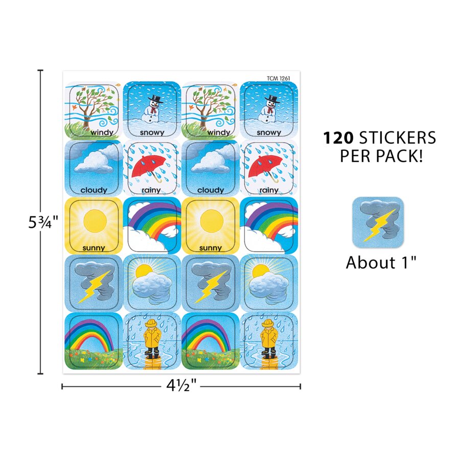 Weather Stickers - TCR1261 | Teacher Created Resources
