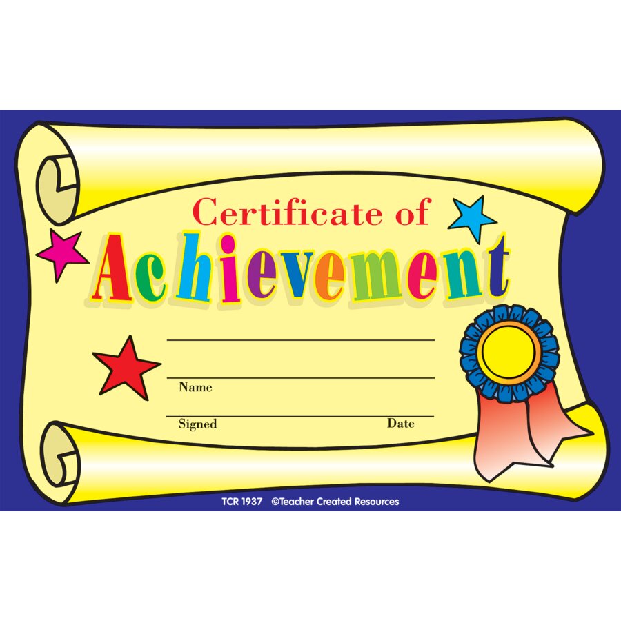 certificate-of-achievement-awards-tcr1937-teacher-created-resources for Free Editable Printable Certificates Of Achievement Certificate of Achievement Awards - TCR1937 | Teacher Created Resources for Free Editable Printable Certificates Of Achievement