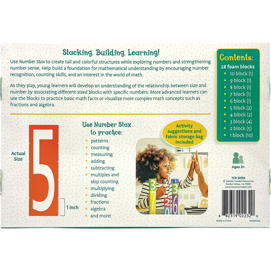 Number Stax - Stacking Foam Number Blocks - TCR20123 | Teacher Created ...